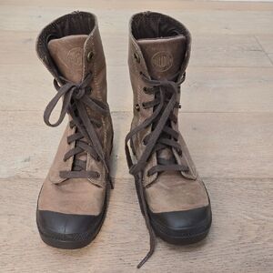 Palladium Brown Combat Boots Size 8.5